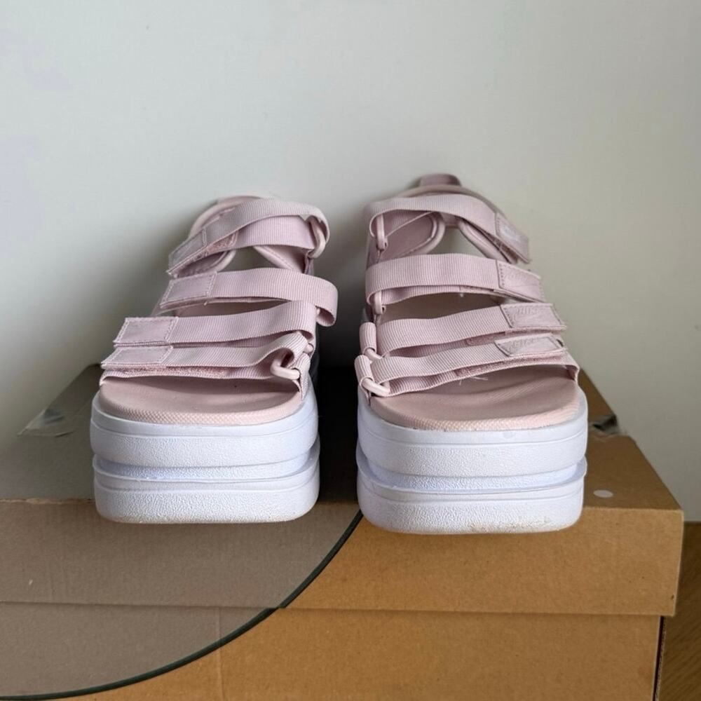 Nike Icon Classic Barely Pink/ White Women Platform Sandals - SZ 9 - Picture 5 of 8